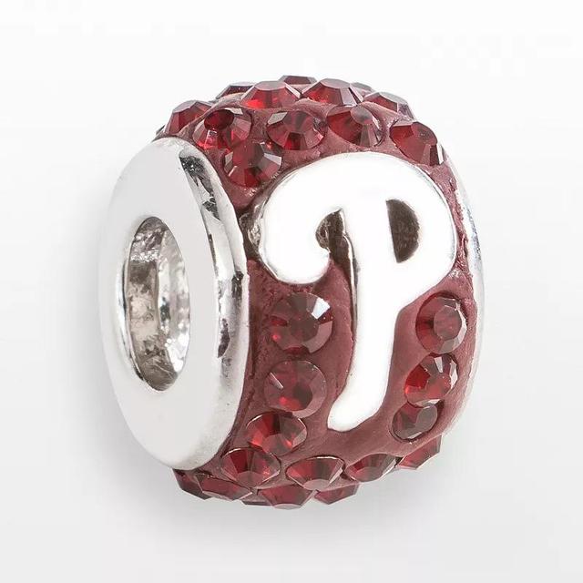 LogoArt Philadelphia Phillies Sterling Silver Crystal Logo Bead, Womens, Red Product Image