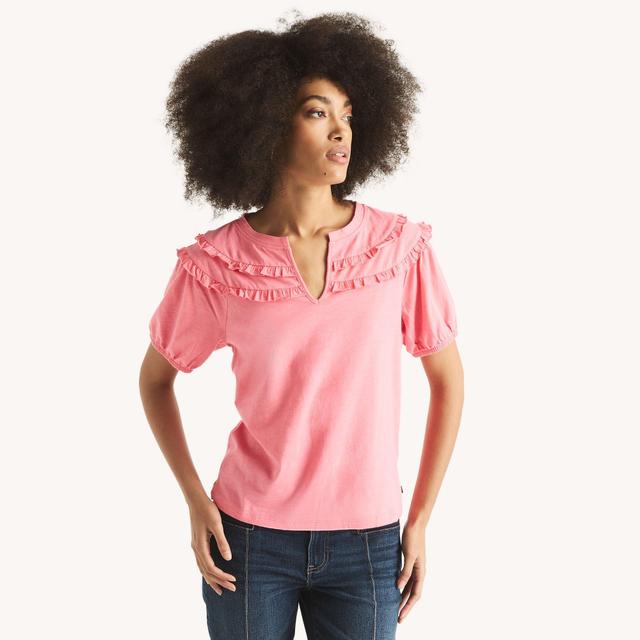 Ruffle-Neck Top Product Image