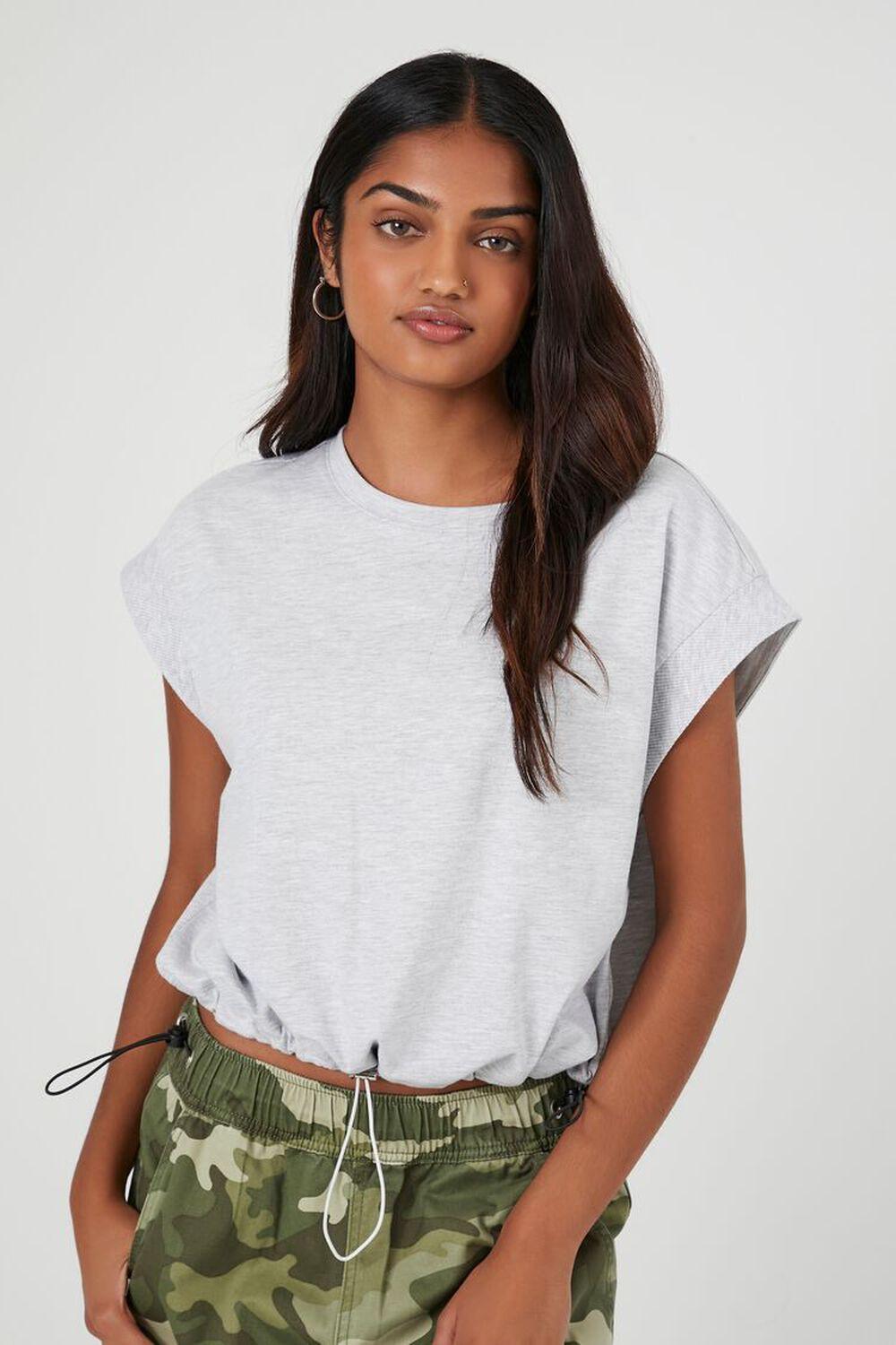 Cropped Toggle Drawstring Tee | Forever 21 Product Image