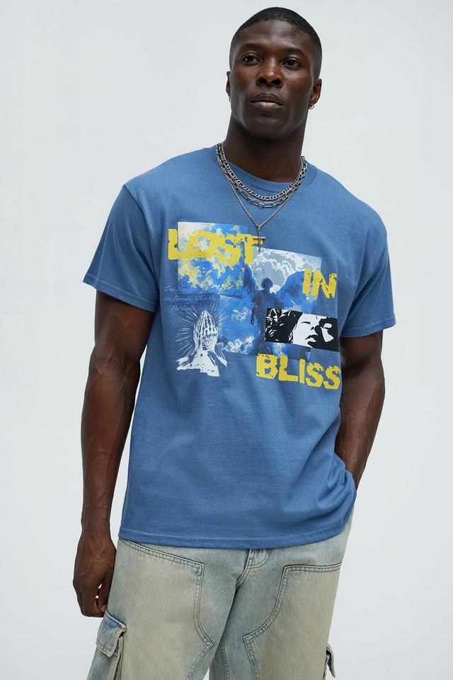 Lost In Bliss Short Sleeve Tee - Slate Blue Product Image