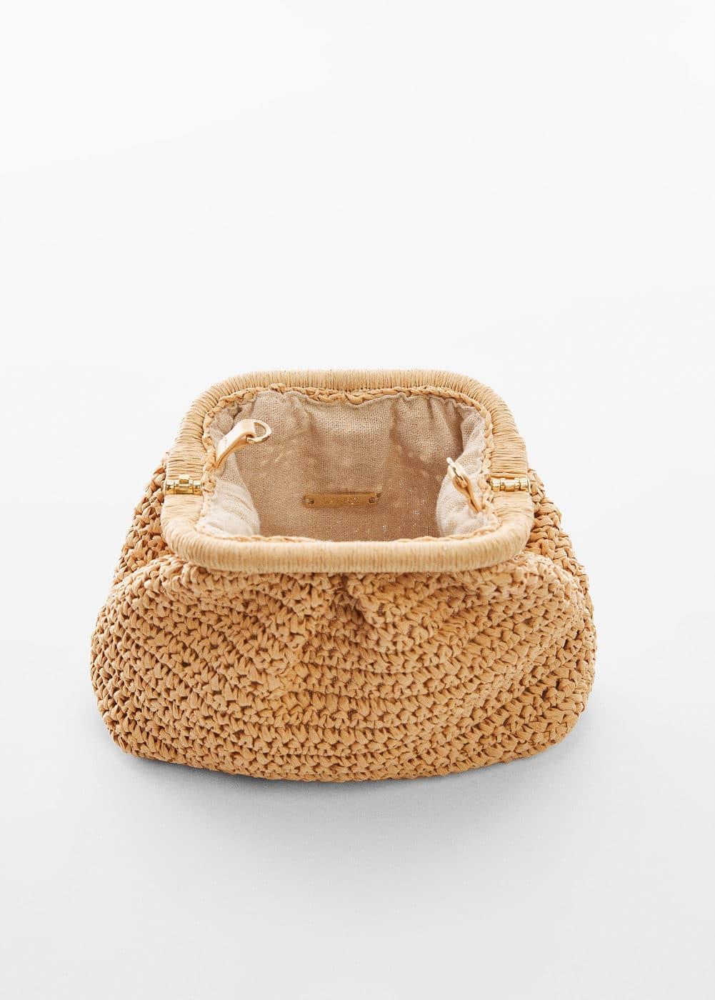 MANGO - Rattan clutch bag - One size - Women Product Image