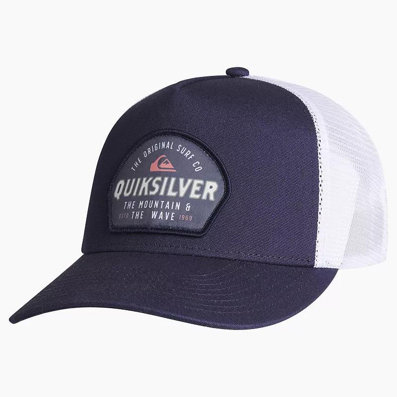 Mens Quiksilver Riding Around Trucker Mesh Hat, Blue Product Image