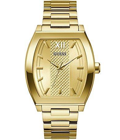 Guess Mens Analog Gold Tone Stainless Steel Bracelet Watch Product Image