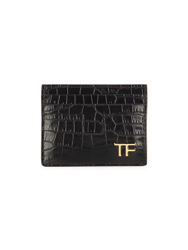 TOM FORD T-Line Alligator Embossed Leather Bifold Wallet Product Image