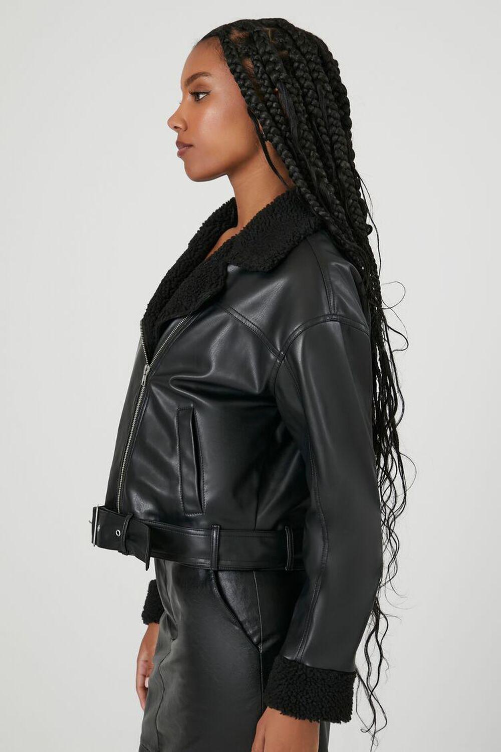 Faux Leather Belted Moto Jacket | Forever 21 Product Image