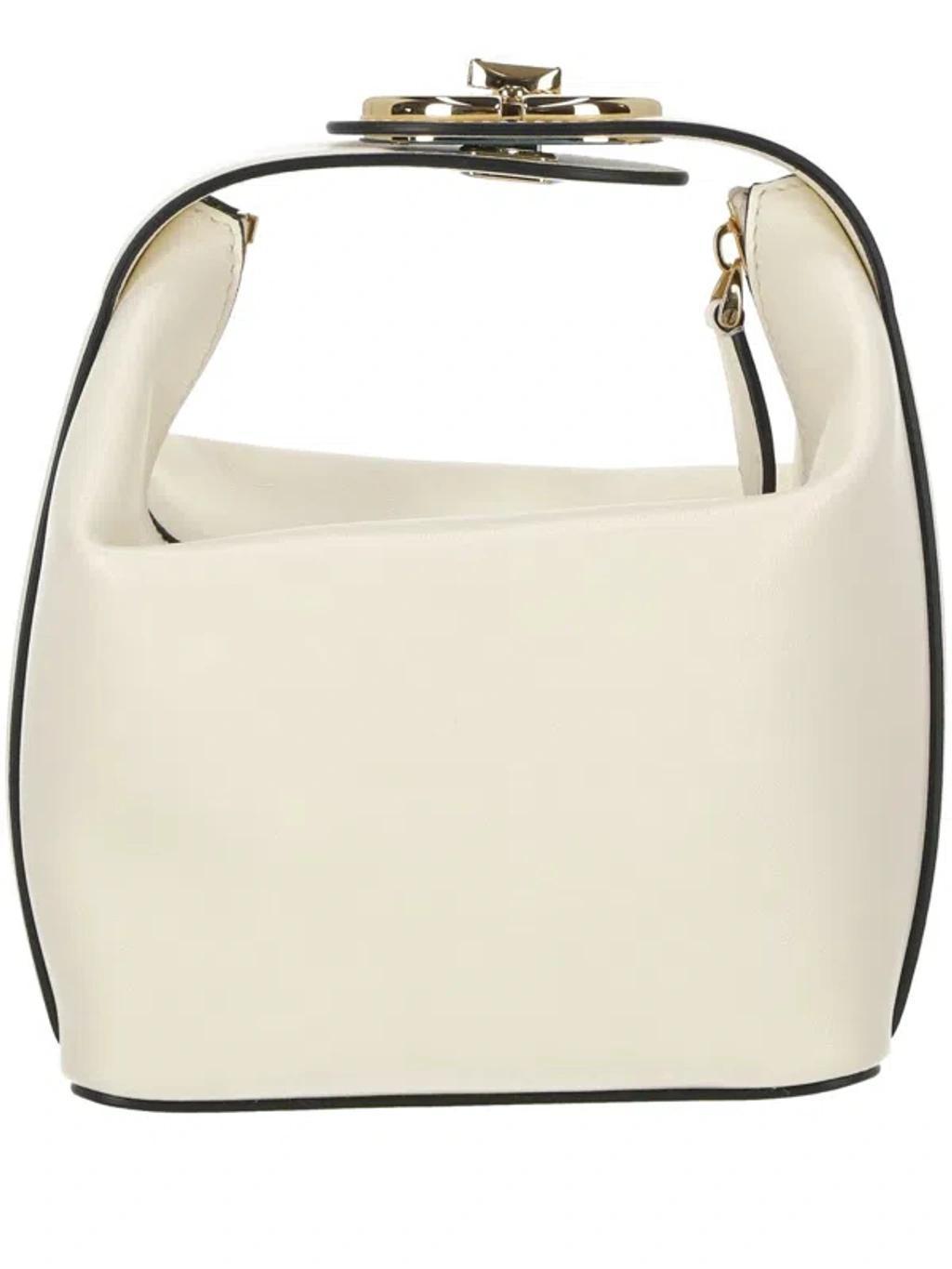 VALENTINO GARAVANI Vlogo Bold Leather Mini Bag In Beige Product Image