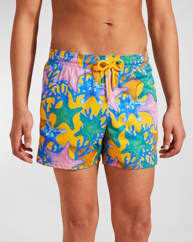 Mens Glowed Star Graphic Swim Trunks Product Image