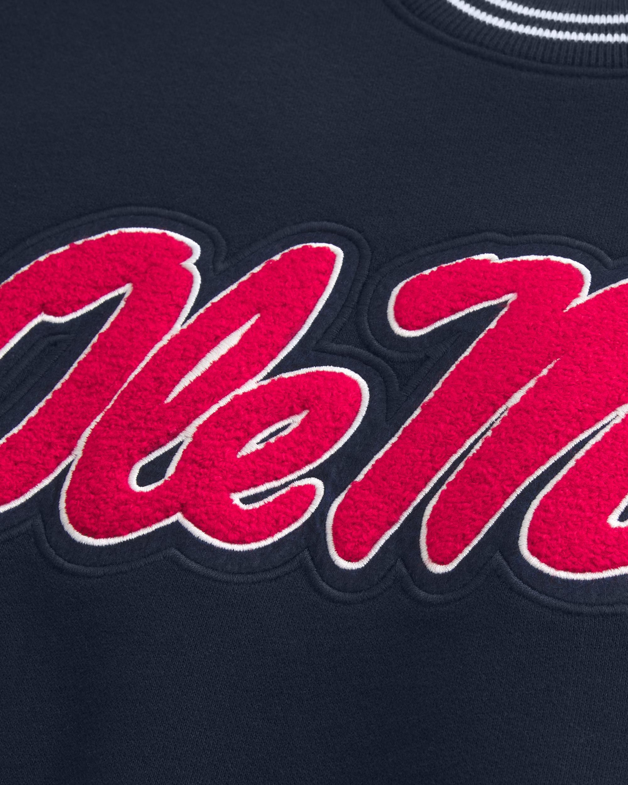 Boxy Ole Miss Graphic Crew Sweatshirt Product Image