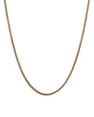 Mens Box Chain Necklace in 18K Yellow Gold Product Image