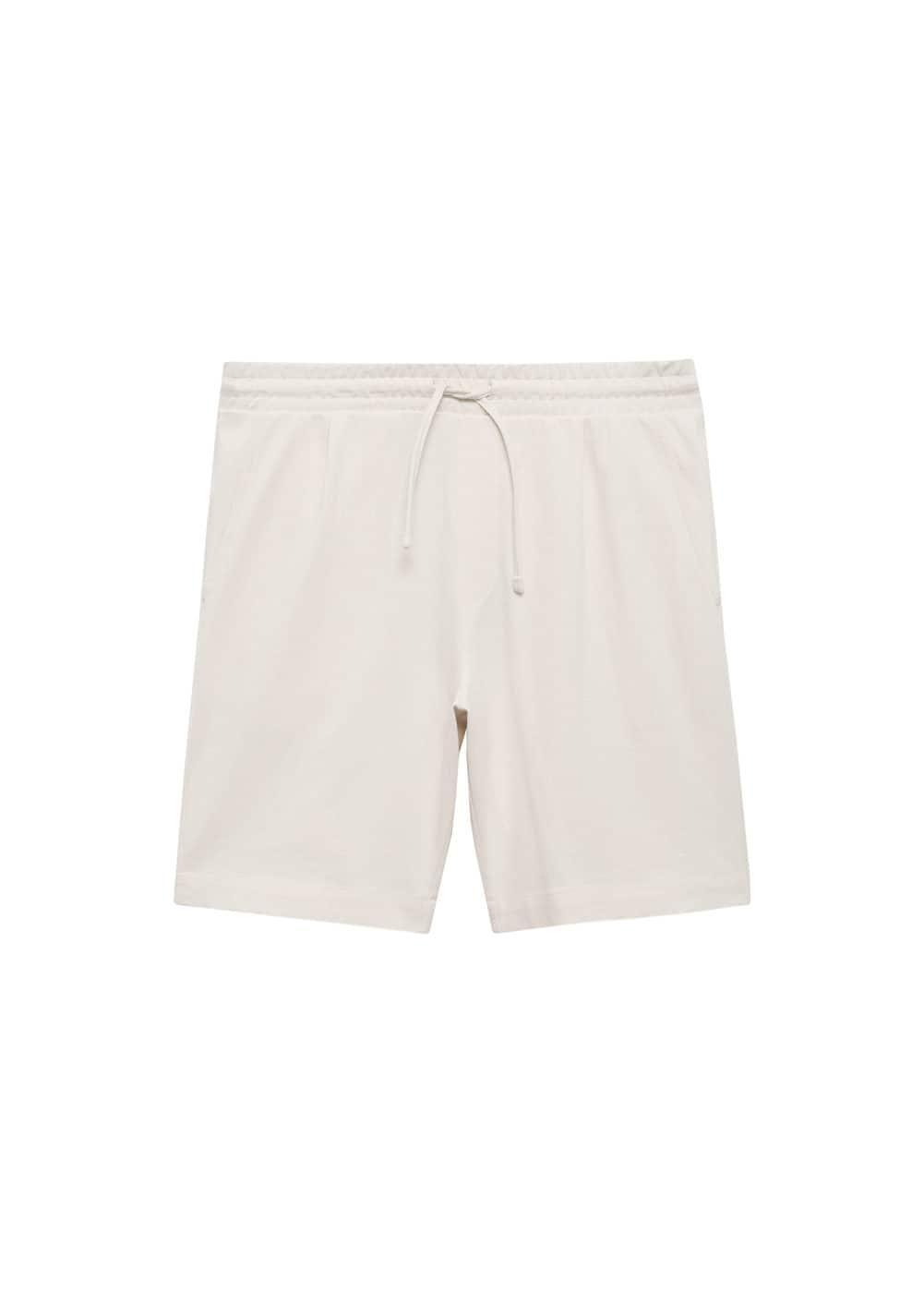 MANGO MAN - 100% cotton drawstring Bermuda shorts ecruMen Product Image