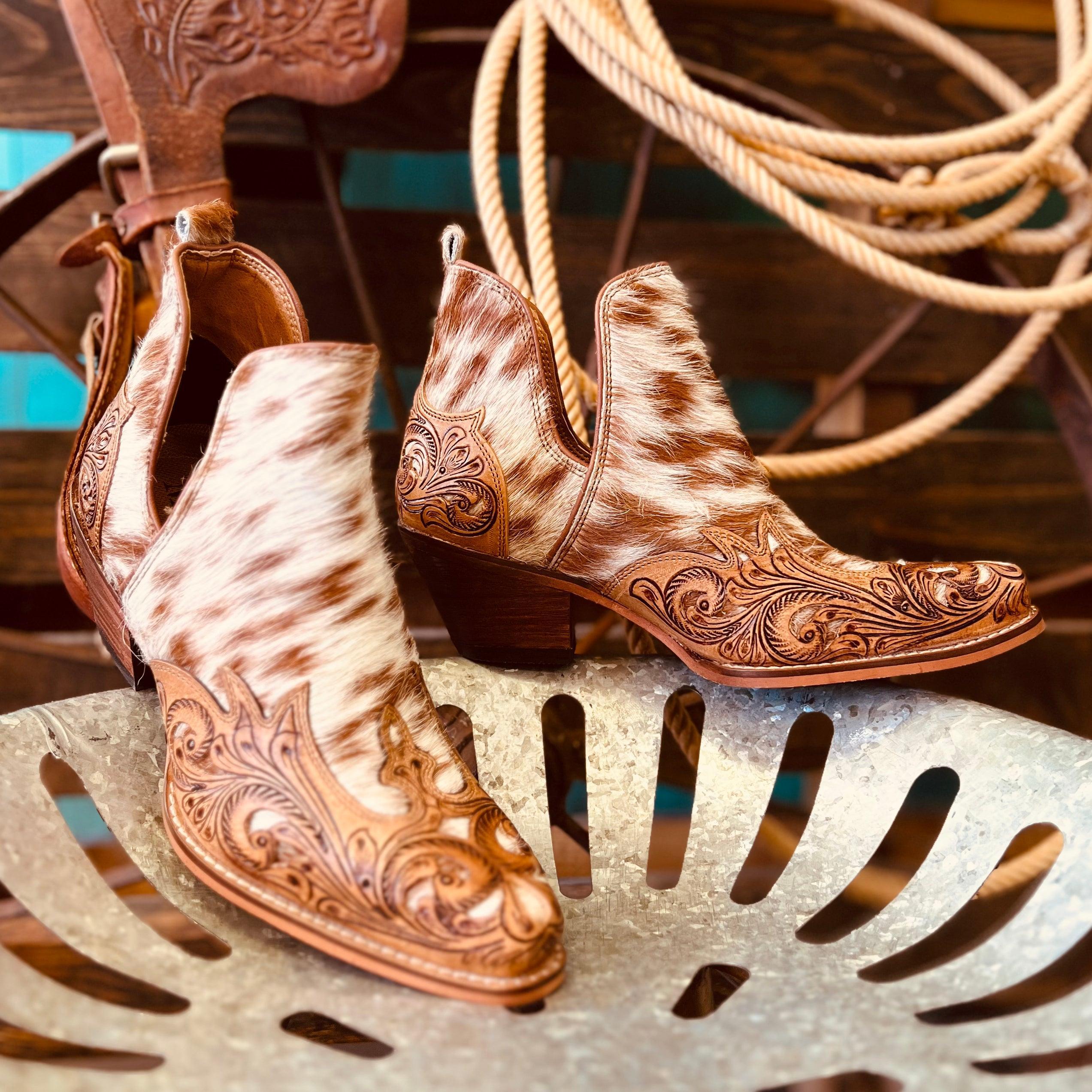 Jane's Last Stand Tooled Western Booties Product Image