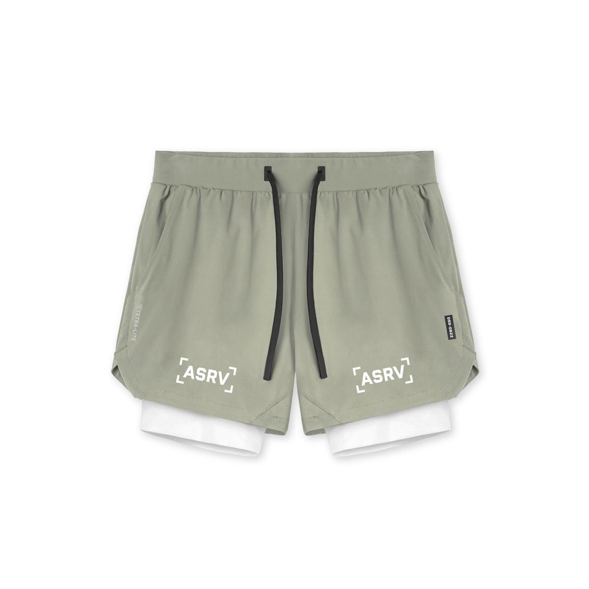 0622. TETRA-LITE™ 5" Liner Short - Sage/White Product Image