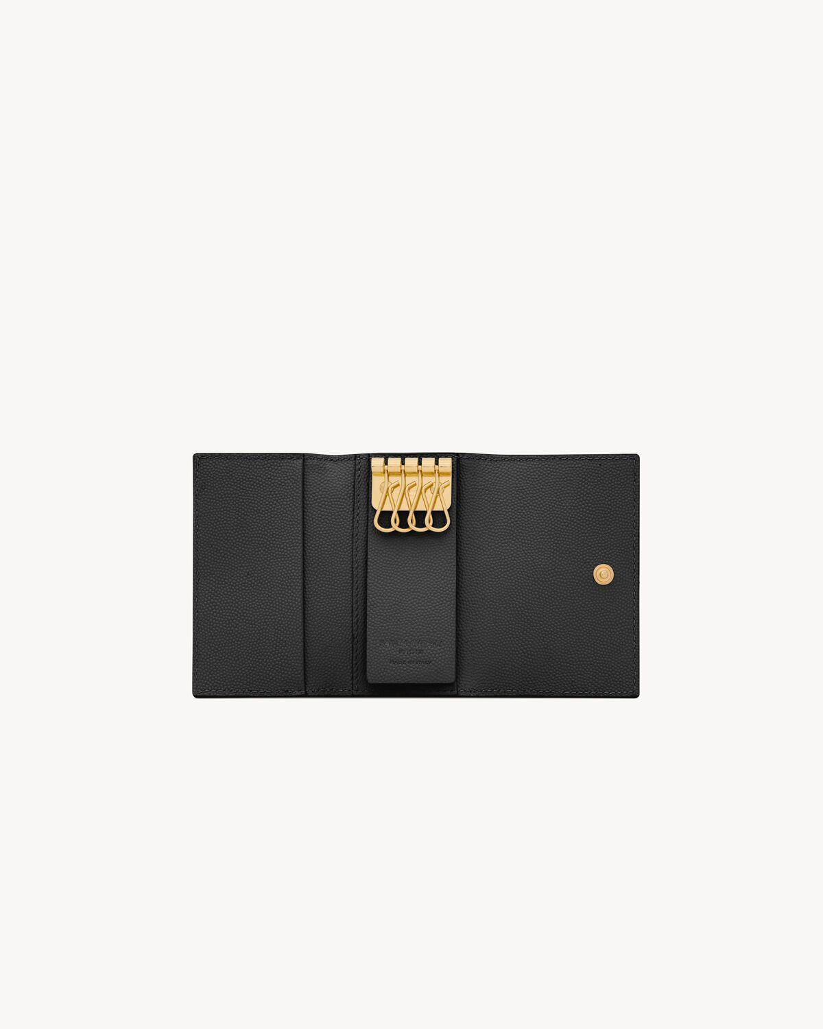 Saint Laurent Paris credit card case in grain de poudre leather | Saint Laurent | YSL.com Product Image