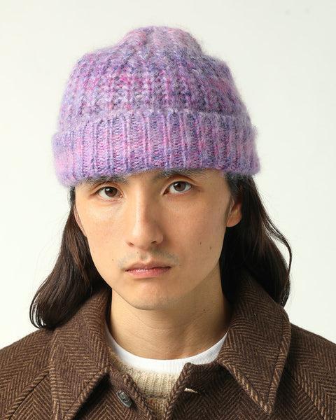 Space Dye Mohair Beanie - Purple Product Image