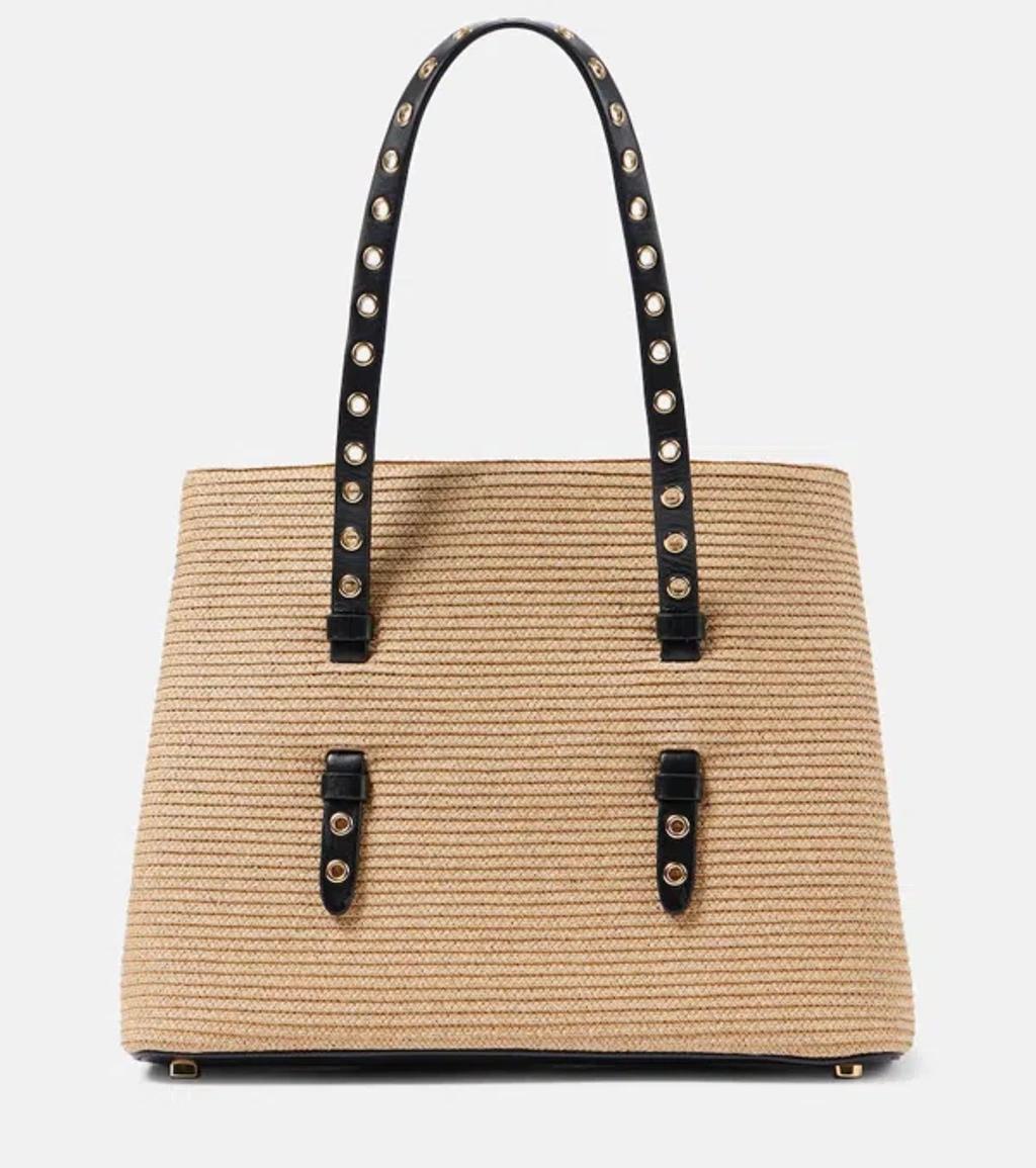 Mina 25 Raffia Tote Bag In Neutrals Product Image