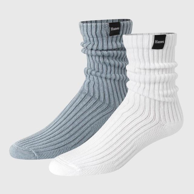 Hanes Originals Premium Mens SuperSoft Slouch Crew Socks 2pk 6-12 Product Image