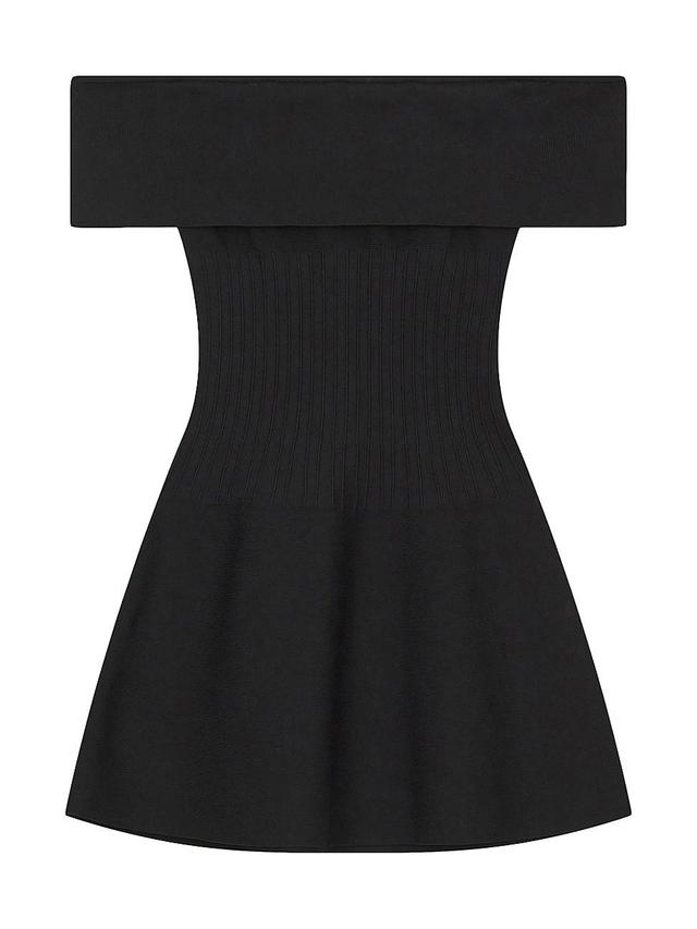 STAUD Artistry Off the Shoulder Rib Sweater Dress Product Image