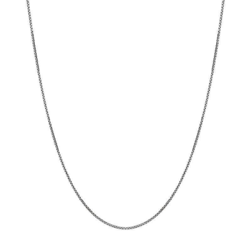 Everlasting Gold 14k White Gold Box Chain Necklace, Womens Product Image