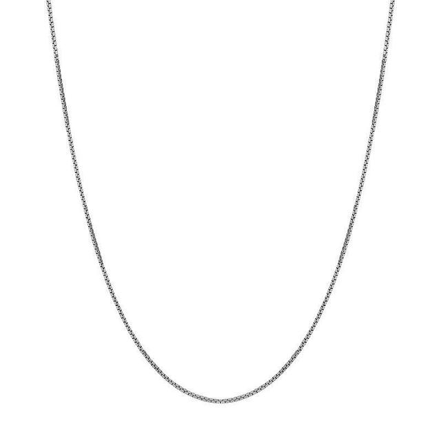 Everlasting Gold 14k White Gold Box Chain Necklace, Womens Product Image