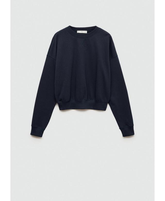 Mango Womens Round-Neck Cotton Sweatshirt Product Image