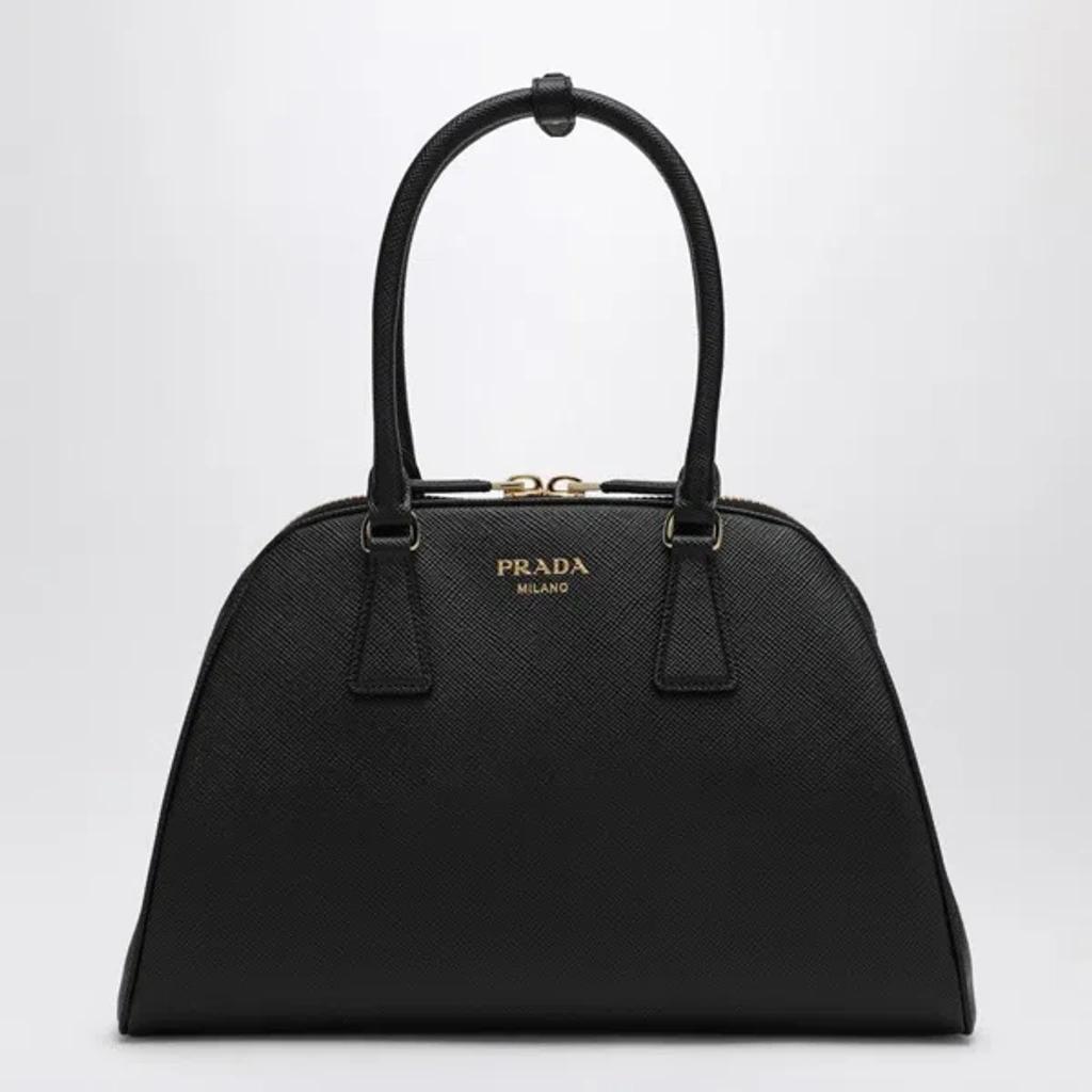 Medium Saffiano Leather Bag In Black Product Image