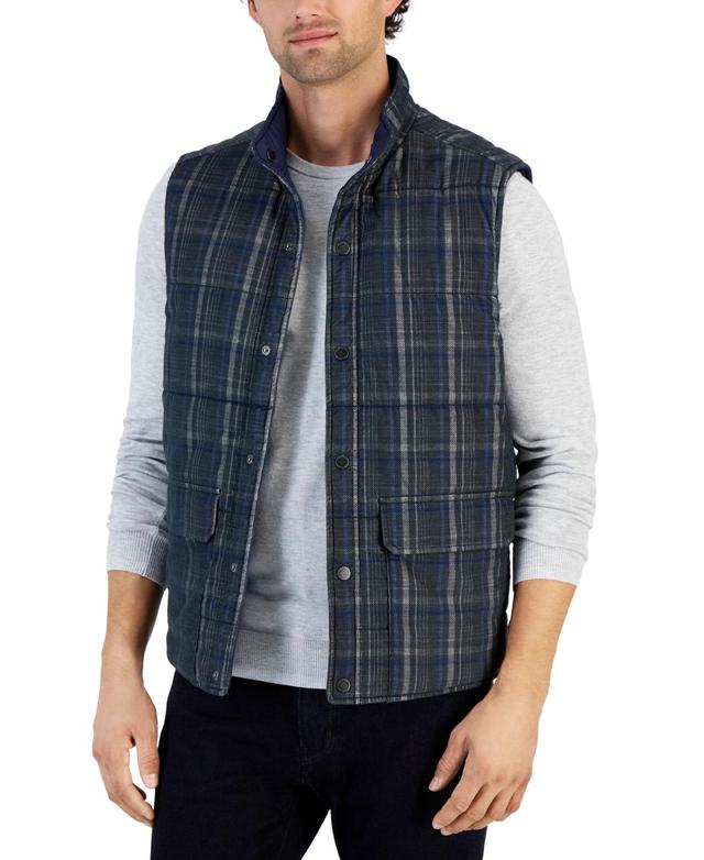 Tommy Bahama Mens Rockland Coast Reversible Snap-Front Vest - Coal Product Image