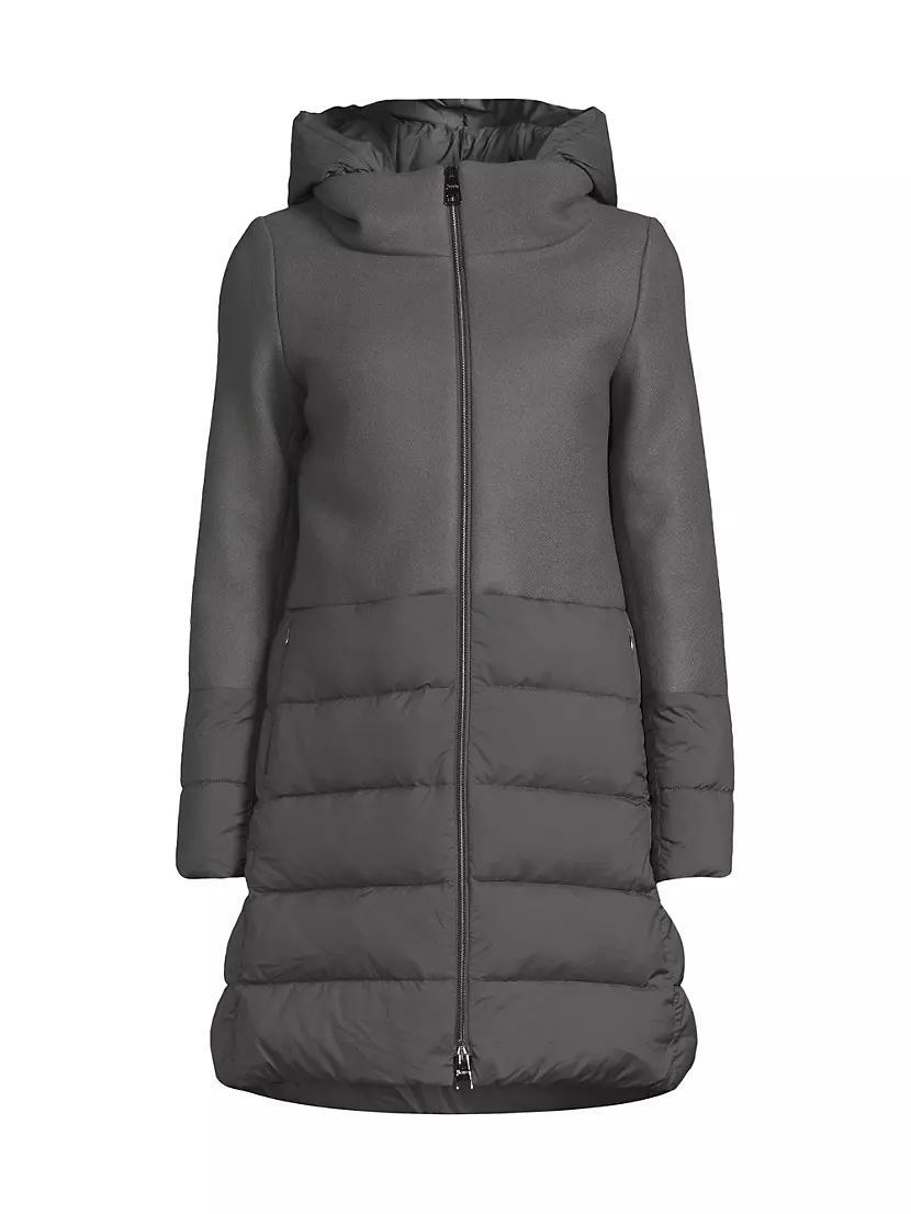 Wool Twill, Quilted Nylon & Down Coat Product Image