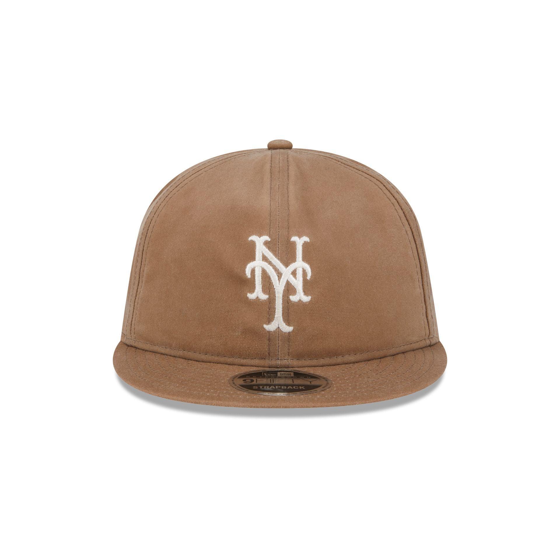 New York Mets Khaki Retro Crown 9FIFTY Adjustable Hat Male Product Image