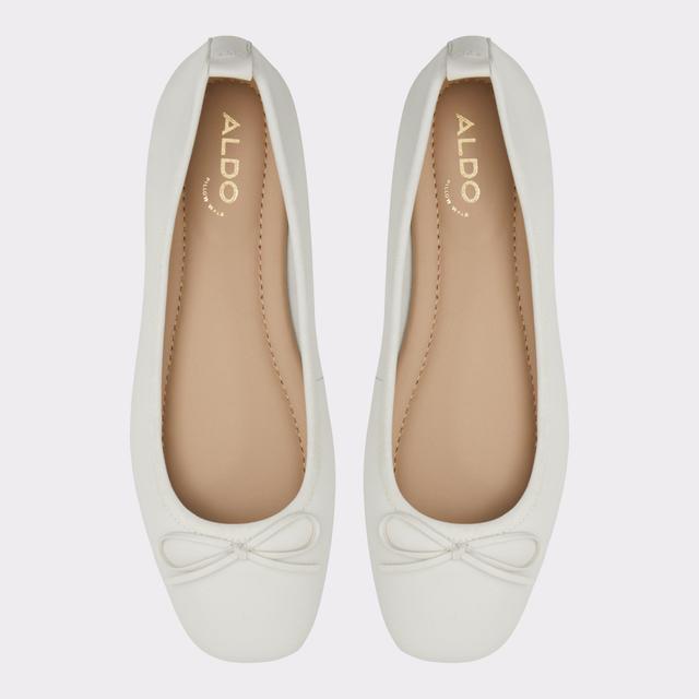 Evelinna White/Bone Women's Ballet Flats | ALDO US Product Image