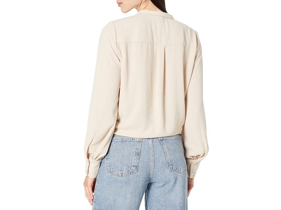 Karen Kane Tie-Front Top (Sand) Women's Clothing Product Image