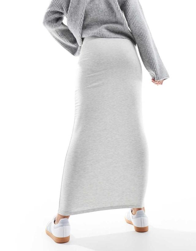 Miss Selfridge low rise maxi skirt in gray heather Product Image