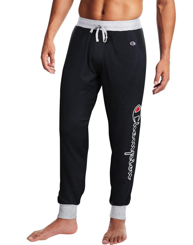 Mens Champion Sleep Jogger Pants, 29.5 New Ebony/Oxford Grey Heather XL Product Image