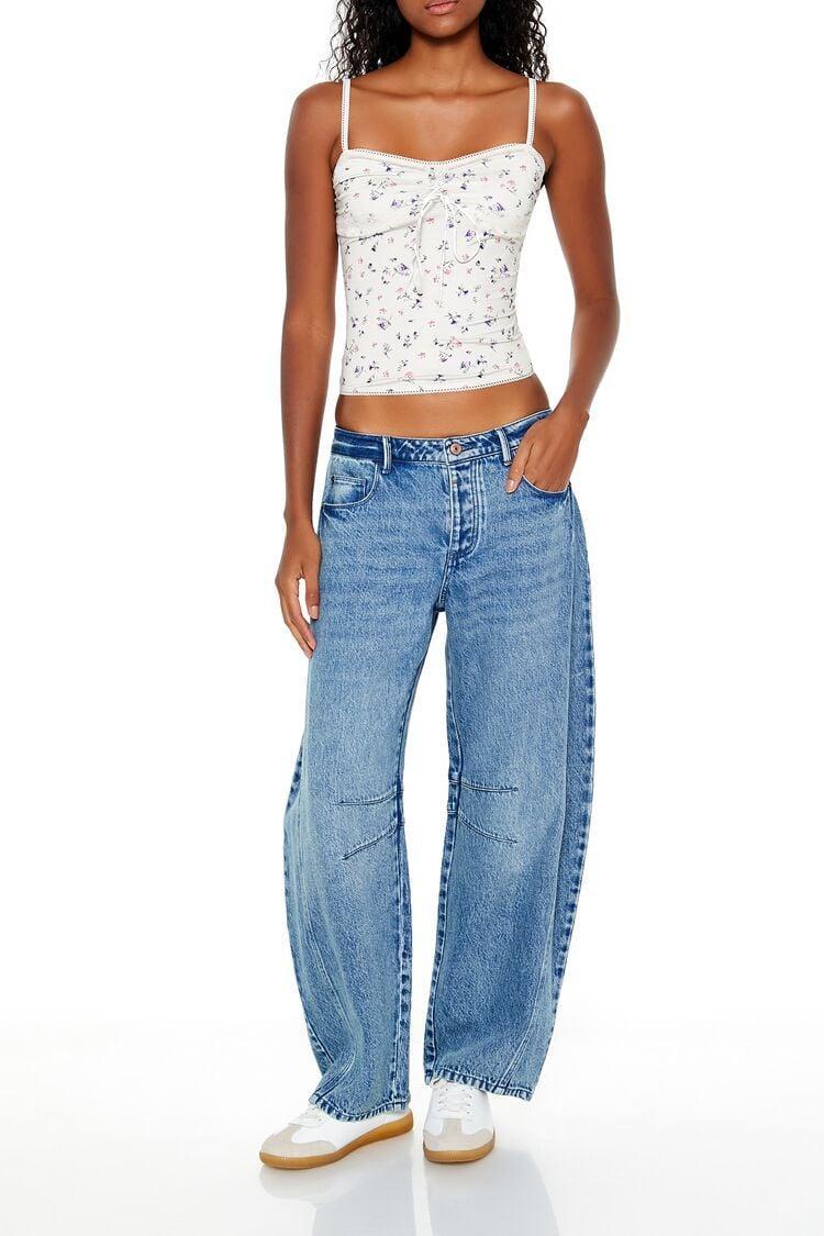 Mid-Rise Baggy Barrel Jeans | Forever 21 product image