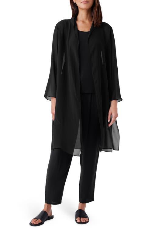 Eileen Fisher Sheer Silk Georgette Jacket Product Image