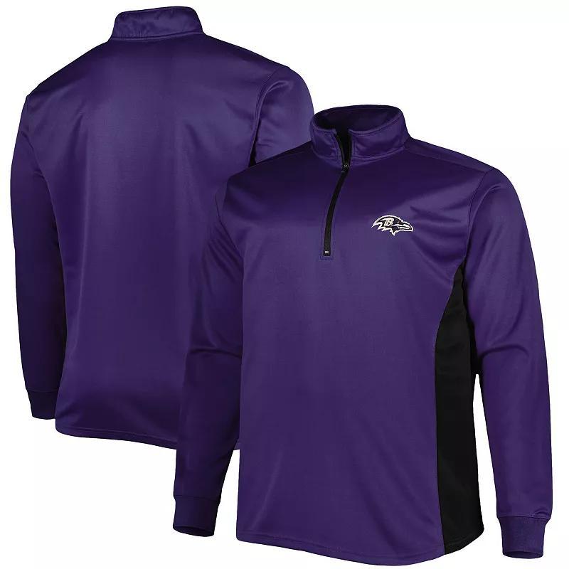 Mens Baltimore Ravens Big & Tall Quarter-Zip Top Product Image