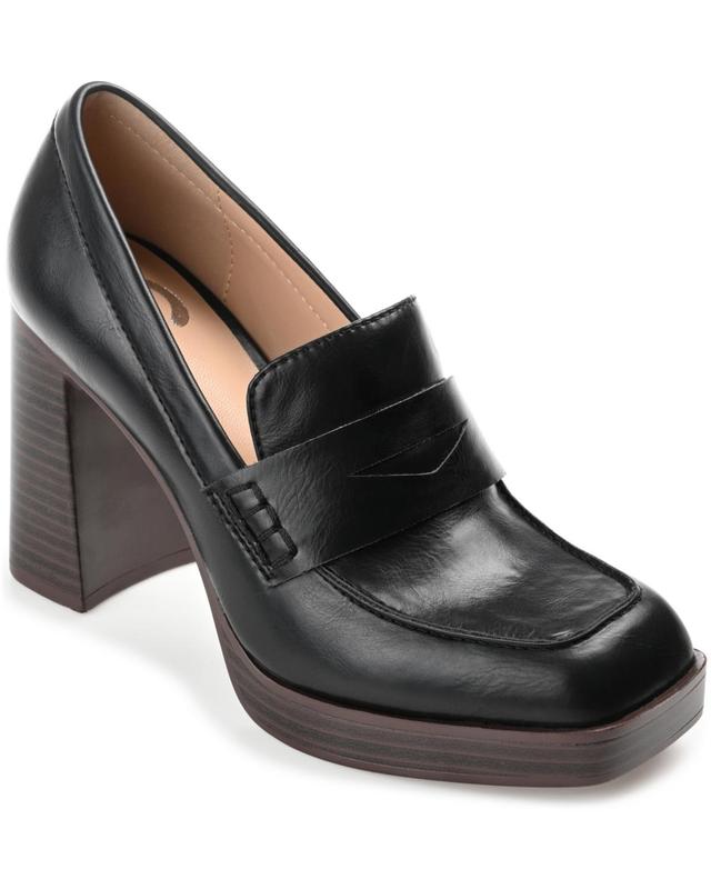 Journee Collection Ezzey Womens Heeled Loafers Product Image