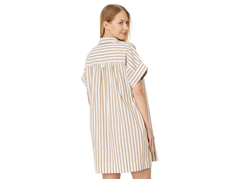 Madewell Collared Button-Front Mini Shirtdress in Stripe (Seed ) Women's Dress Product Image