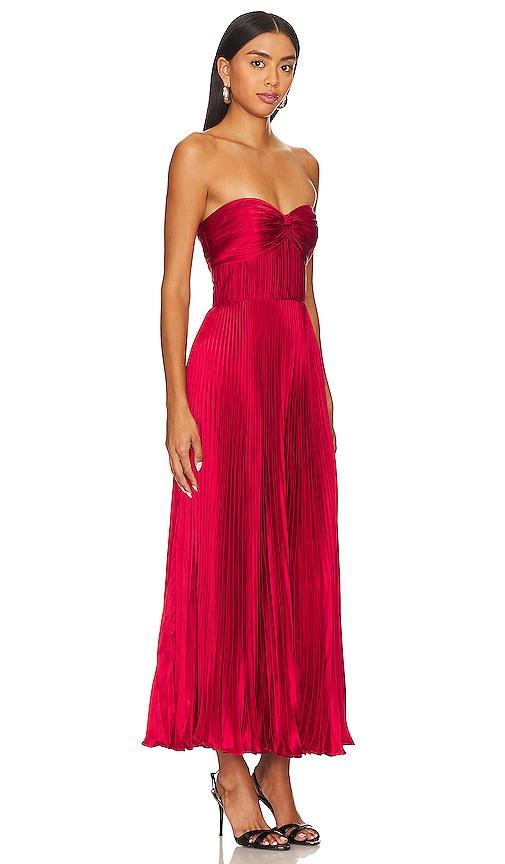 Womens Pleated Strapless Belle Dress Product Image