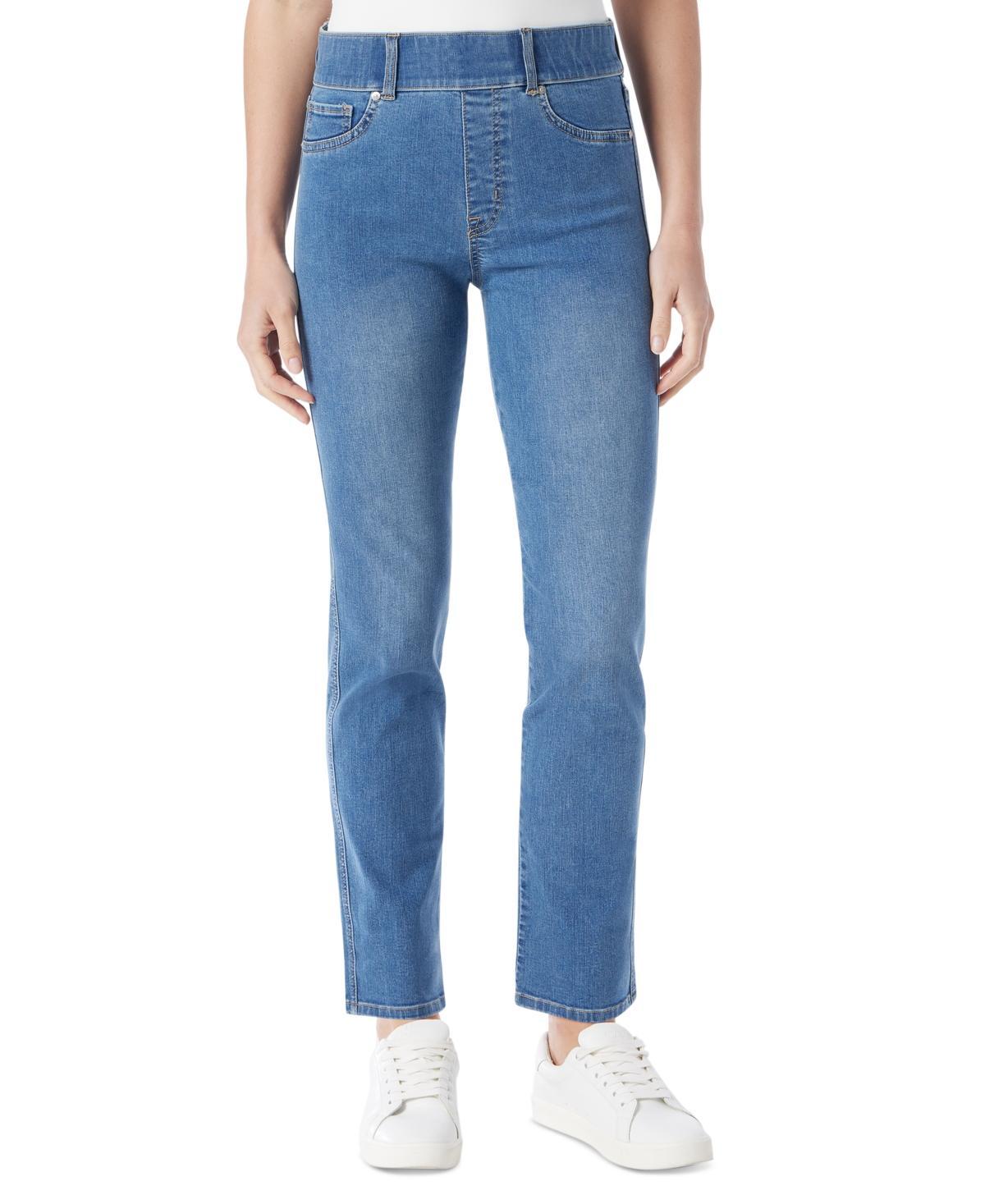 Gloria Vanderbilt Womens Shape Effect Pull-On Straight-Leg Jeans Product Image