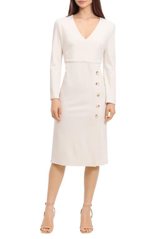 Maggy London Womens Long-Sleeve V-Neck Sheath Dress Product Image