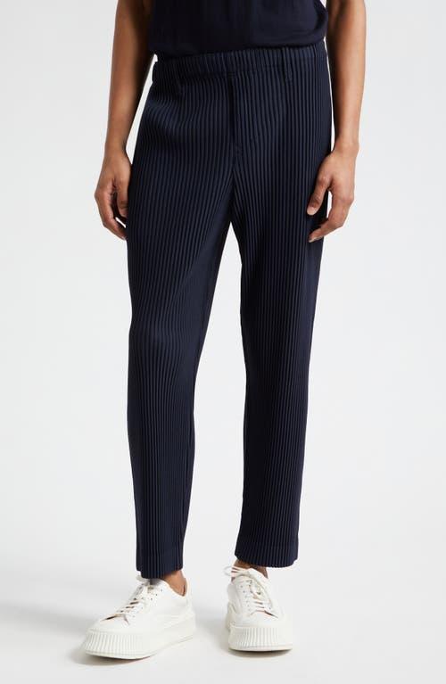 Mens Pleated Straight-Leg Pants Product Image