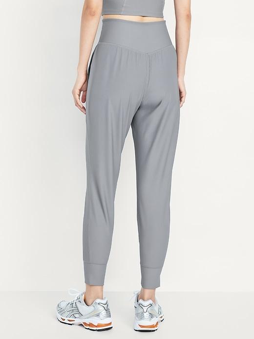 High-Waisted PowerSoft Ribbed 7/8 Joggers Product Image