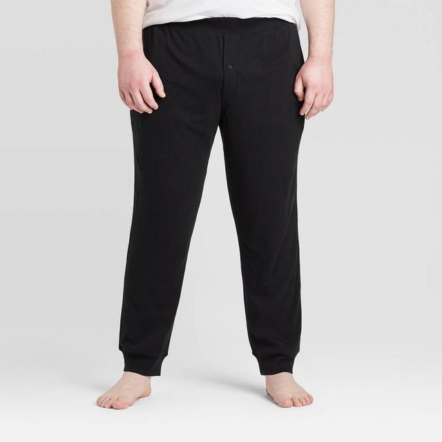 Mens Big & Tall Thermal Knit Jogger Pajama Pants - Goodfellow & Co Black 5XL Product Image