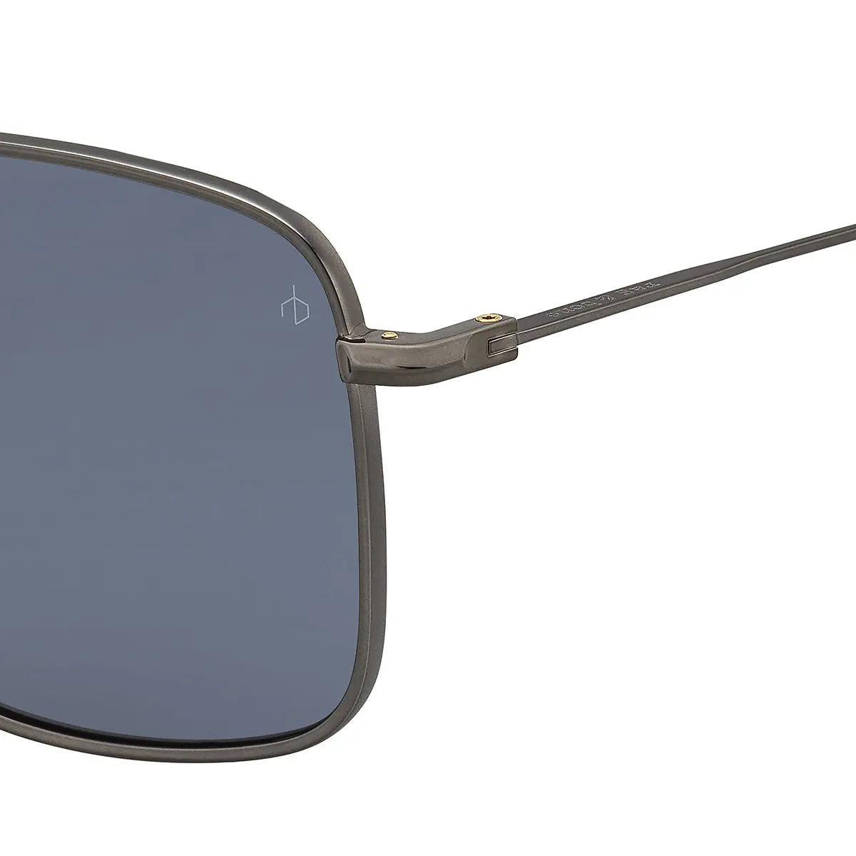 rag & bone 5022/S Square Aviator Sunglasses Matte Silver/Grey Blue Lens Product Image