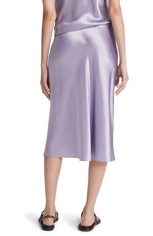 Midi Satin Slip Skirt In Wisteria Product Image