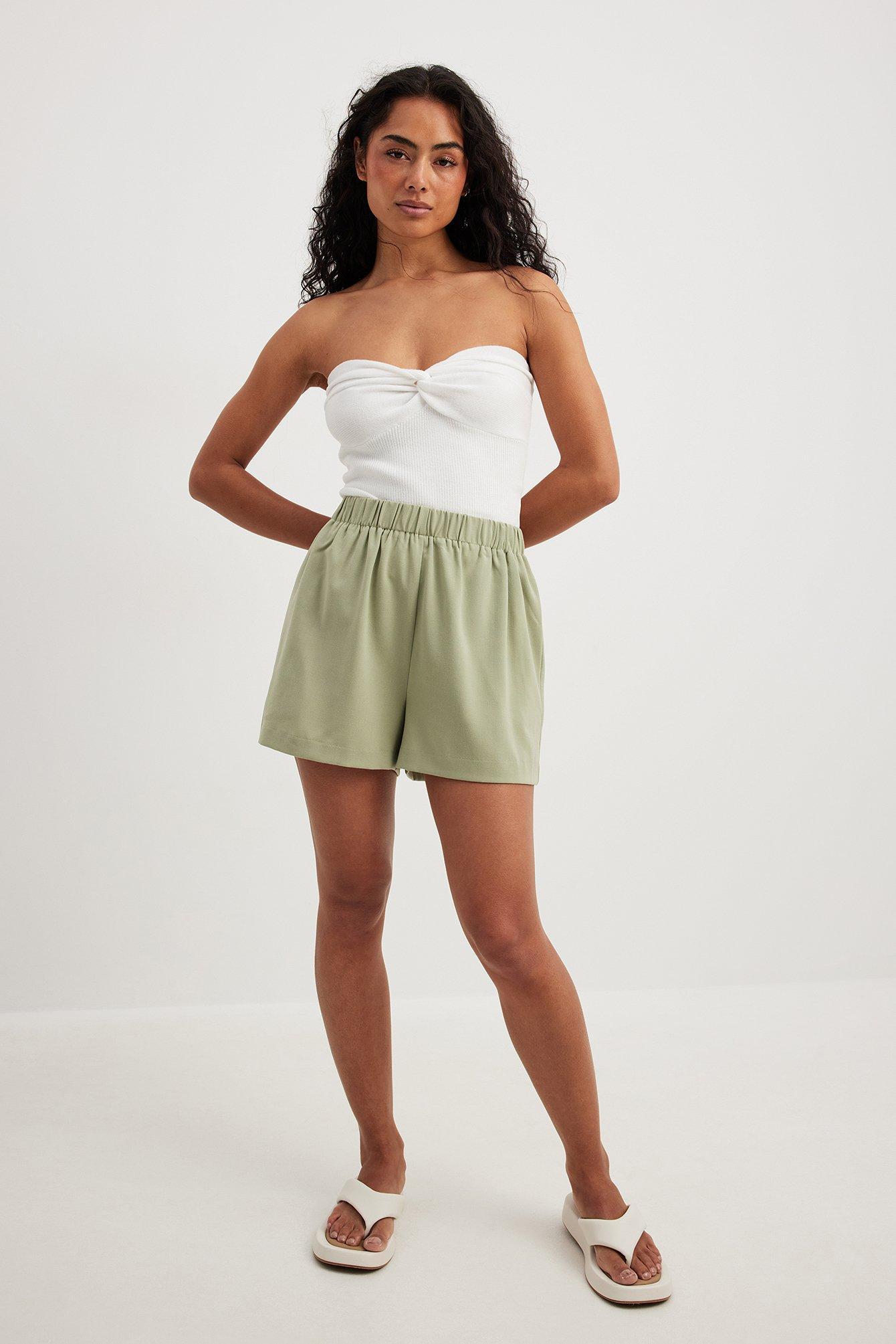 Elastic Waistband Flowy Shorts Product Image