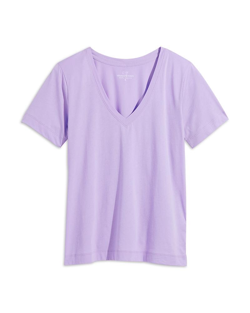 Vineyard Vines V-Neck Tee (White Women's Clothing Product Image