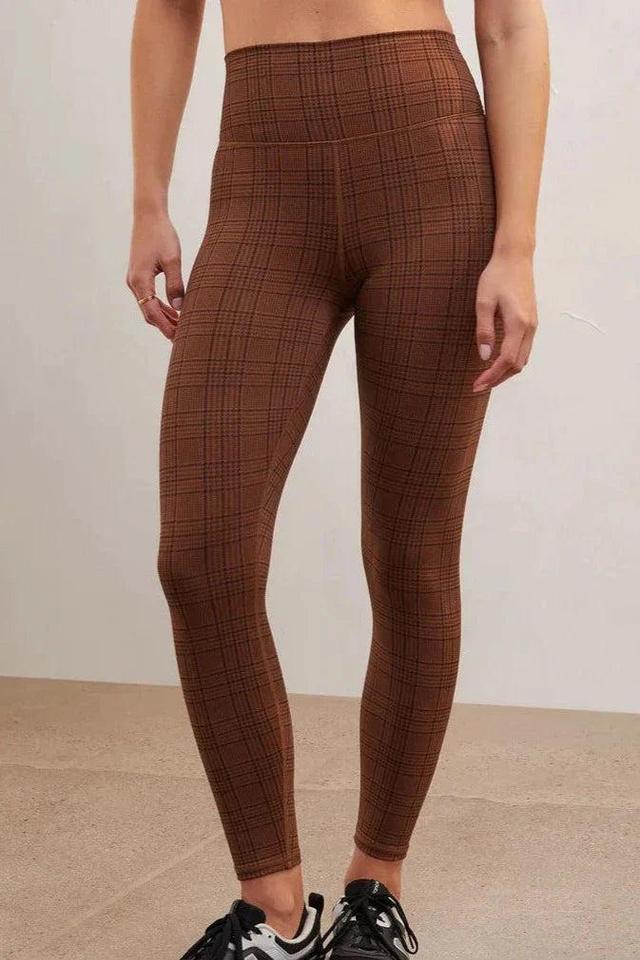 Z Supply Houndstooth 7/8 Legging in Bourbon Product Image