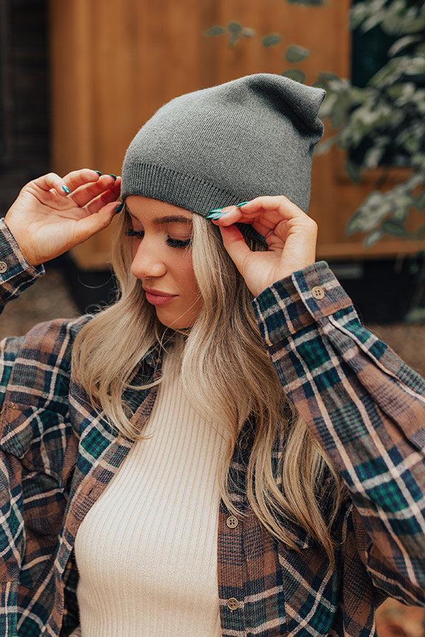 Playlist On Repeat Beanie In Olive Product Image