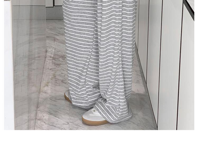 Soft Striped Wide-Leg Sweatpants in 5 Colors Product Image